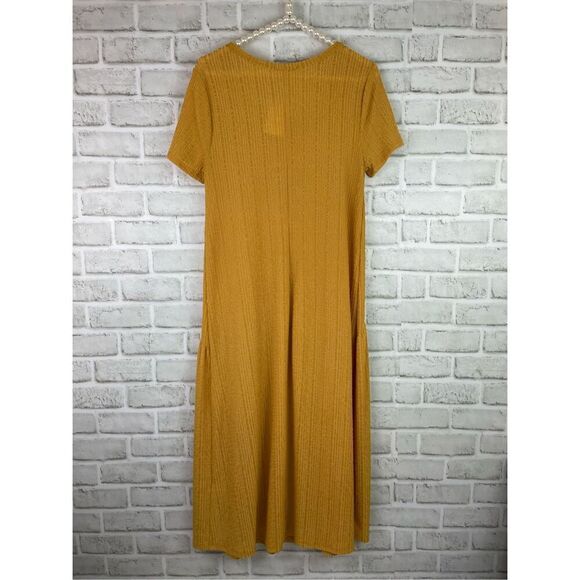 New West Kei  Dress Size Small Yellow Flowing Fall Dress - Picture 2 of 6
